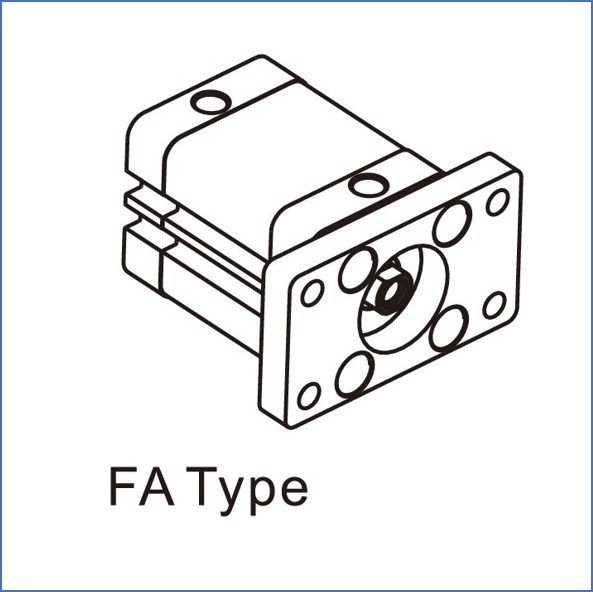 F-ACE25FA - Flanschhalterung für Serie ACE - Durchmesser 25