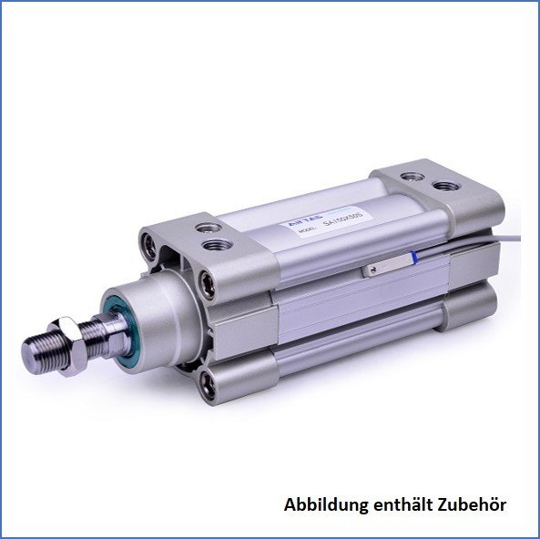 SAI100X100SG - ISO15552-Zylinder - Kolben: 100 - Hub: 100 - Anschluss G 1/2 - Gewinde M20x1.5